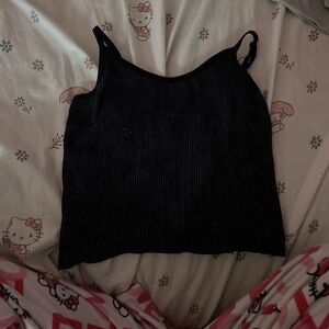 No Boundaries Black Ribbed Cami Tank Top